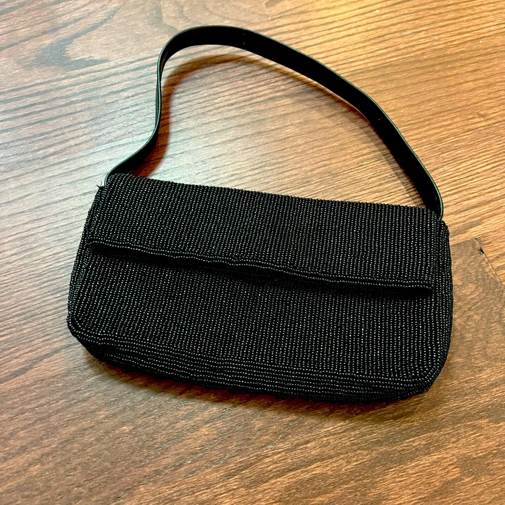beaded black bag shoulder